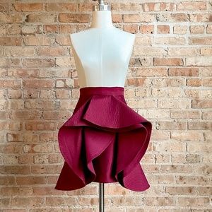 NWT Burgundy Rosette Skirt
